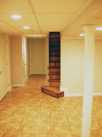 Total Finished Basement around existing staircase