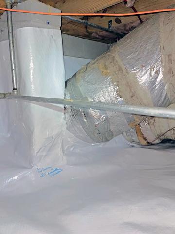 Even when there are obstacles that would generally impede a good proper seal to be made to keep out moisture, our teams take the time to seal the vapor barrier properly around things like air ducts, pipes, and wires that go through the crawl space wall.