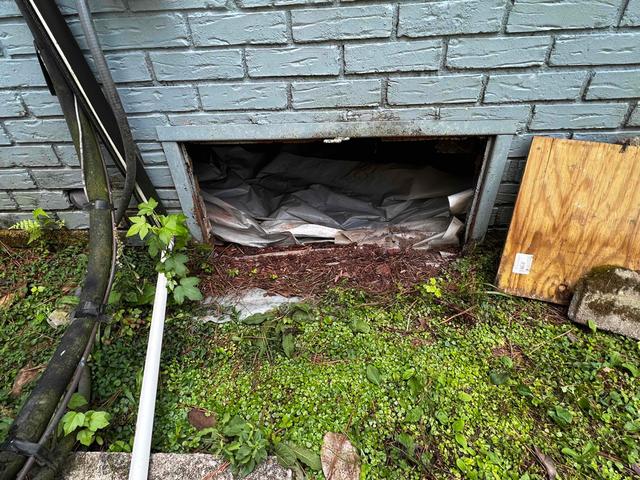 Wooden Crawl Space Door