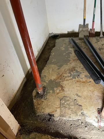 Preparing to Place TrenchDrain System