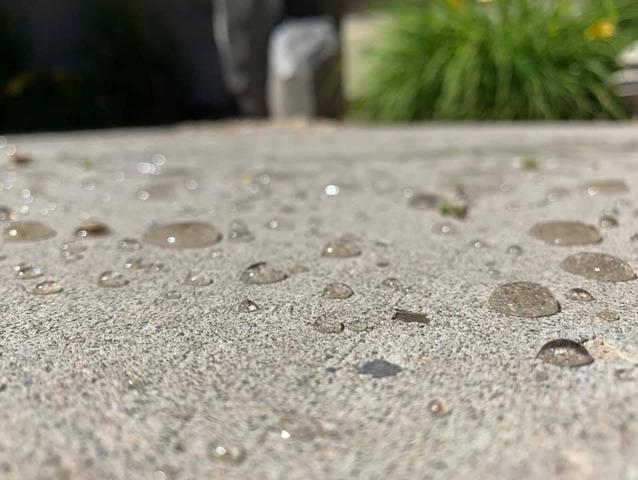 Concrete Sealant Working Hard to Repel Water