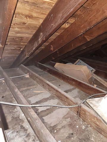 Attic Insulation Before