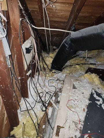 Attic Insulation Before