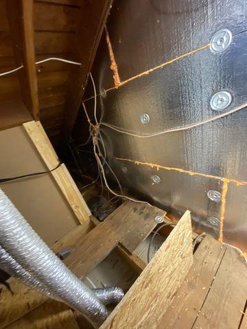 Attic decking/framing.