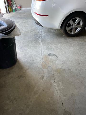 Cracked Concrete Garage Floor