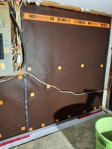 Wall membrane is installed