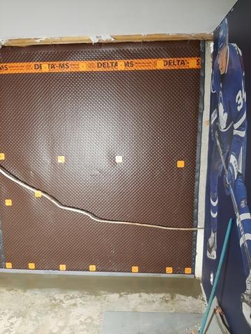 The drainage system is installed