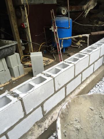 Laying the blocks