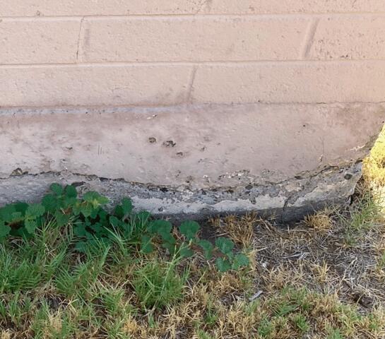 Symptoms of Oxidation in a Stem Wall: Flaking Paint