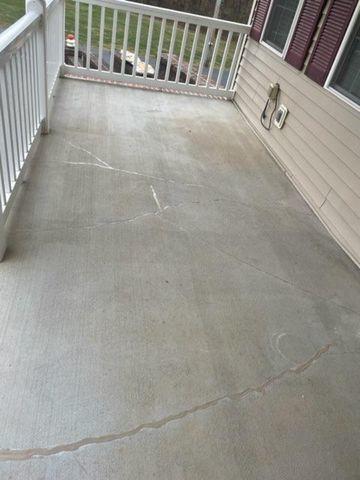 Repaired cracks on front porch