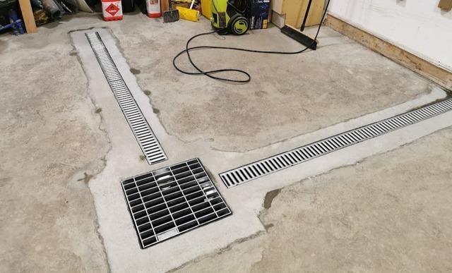 finished installation of TrenchDrain