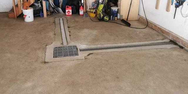 finished installation of TrenchDrain