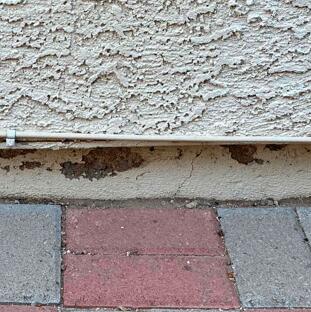 Signs of Corrosion in a Stem Wall: Flaking Paint