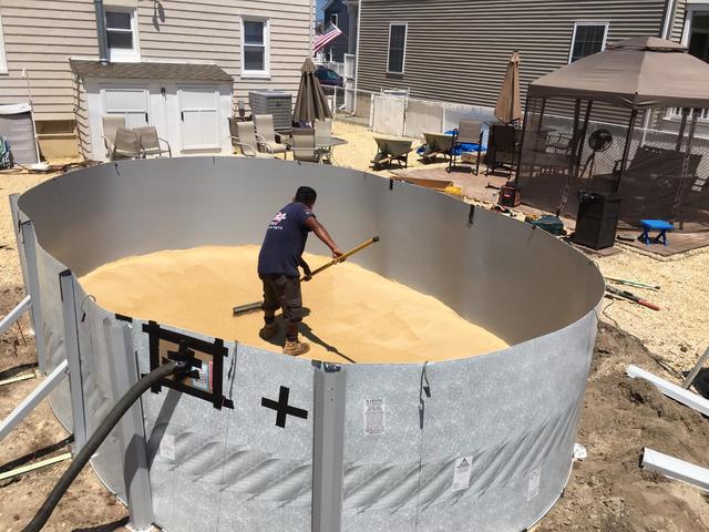 Installing the Pool Wall