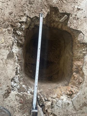 Excavated Hole for SmartJack Support System