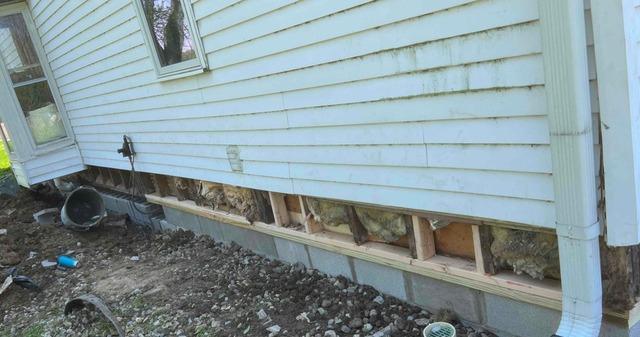 Foundation Wall Rebuild in Progress