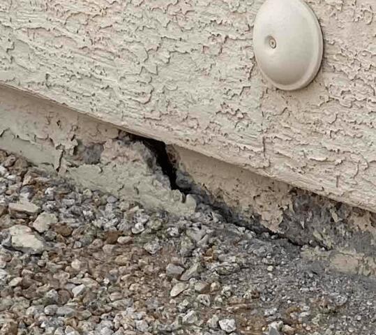 Signs of Stem Wall Failure: Spalling Concrete