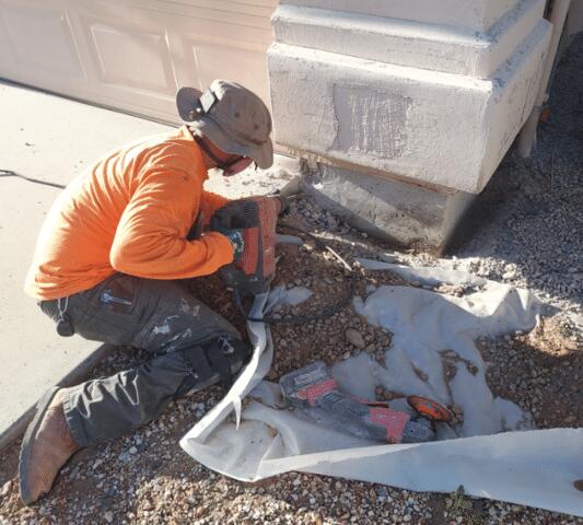 Stem Wall Repair Process: Concrete Removal