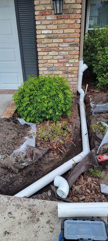 Pipe Installed to Gutters