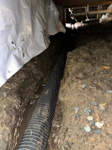 Perimeter Waterproofing Drainage System Installed
