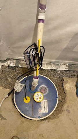 The water alarm on top of the sump pump will sound if ever the sump pump fails and water pools above it.