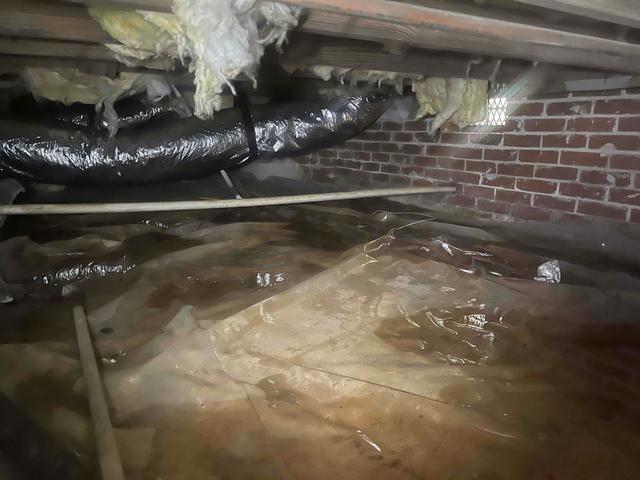Water Pooling in Crawl Space