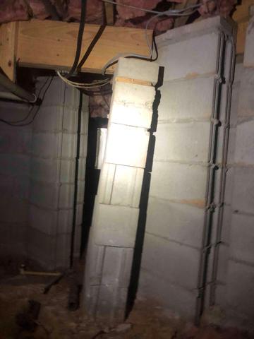 Tilting Pier in Crawl Space
