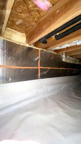 Insulated and Air Sealed Crawl Space