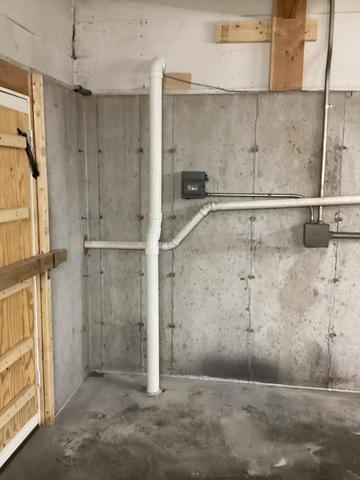 Radon Pipe Installed