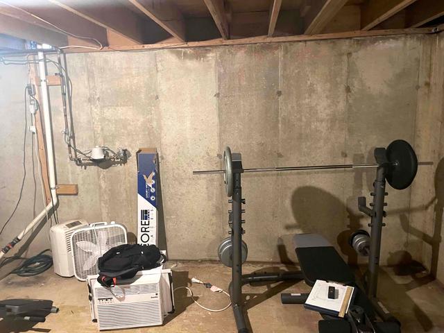 Basement Walls Before Waterproof Panels are Installed