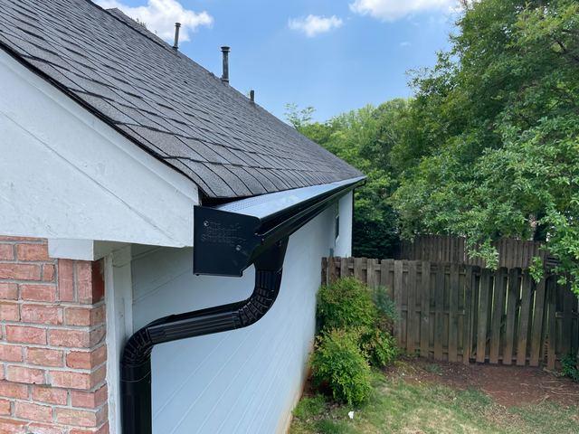 Black Gutters Installed in Alpharetta, GA