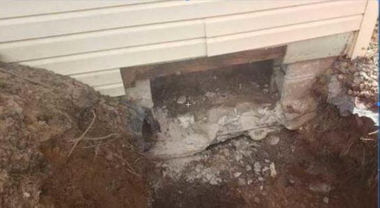Digging the Entrance of Crawl Space