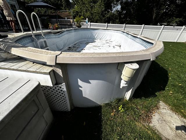 <p>We sent estimators, Bill &amp; Allan, out to the property to assess the damage and quote Cherie on the job. When they arrived it was clear, Cherie needed a new swimming pool. There was extensive rust along the bottom of her existing pool which caused the metal panels to become weak. Eventually this led to the "blow out" she had referred to.</p>