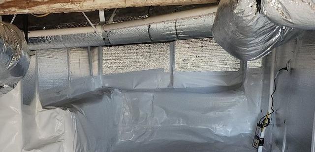 Part of our Encapsulation process is installing our Silver Glo Insulation on the walls. This will keep the crawl space and home insulated and help with your energy bill!