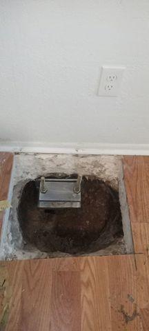 Helical Pier and Bracket in Place