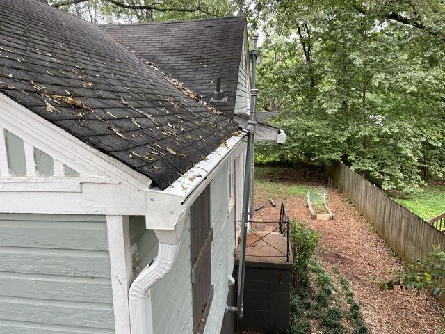 Gutter Endcap and Wide Mouth Outlet in East Atlanta, Georgia