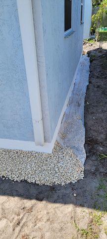 Drainage System Covered with Gravel