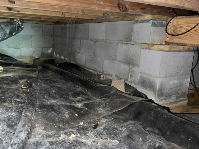 Efflorescence on Crawl Space Walls