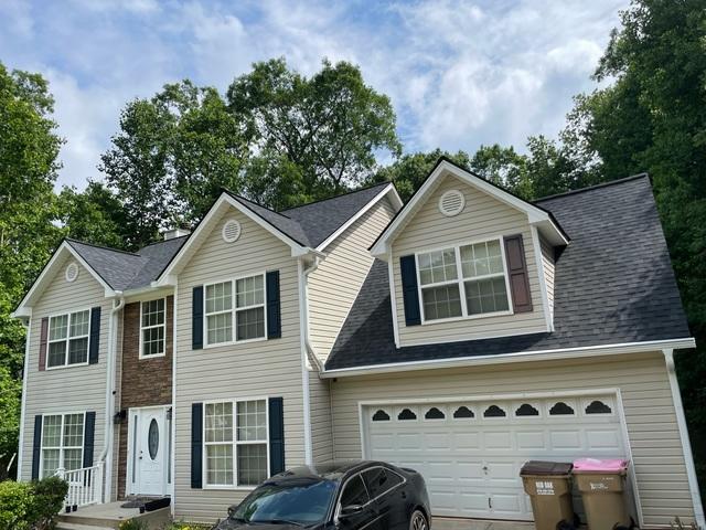 Gutters Installed on a Two Story Home in Gainesville, GA