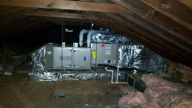 leaky duct work in the attic