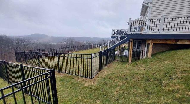 4' Classic, Commercial Grade, 3 Rail, Flush Bottom Black Aluminum Fence in Cranberry Township, PA