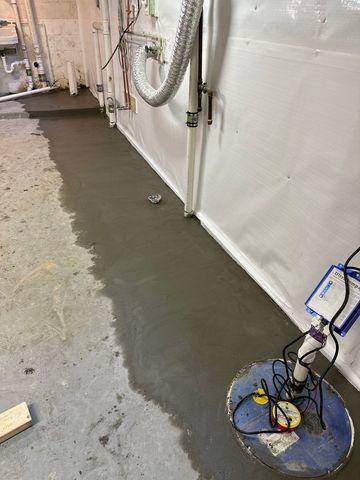 Sub Floor Basement Waterproofing and Sump Pump