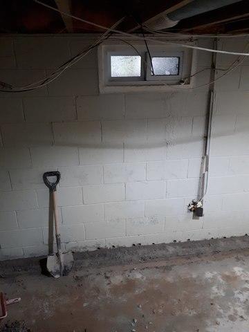 Trench and weep holes