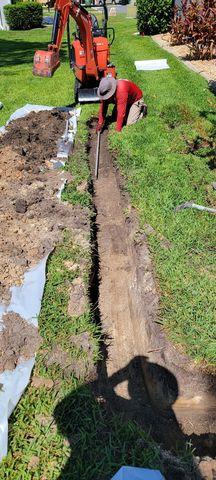 Digging Trenches for Drainage System