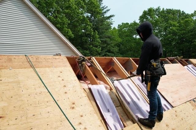 The water damaged decking layer