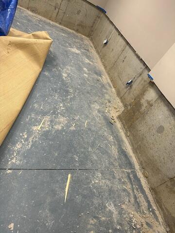 Prepared Area for Waterproofing