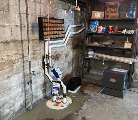 Basement Sump Pump and Dehumidifier Install