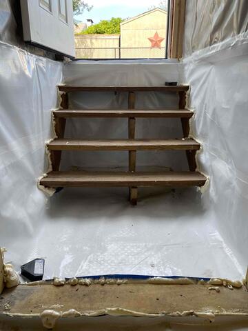 Vapor Barrier For Bulkhead Stairs