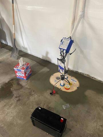 Sump Pump connected to Drainage System