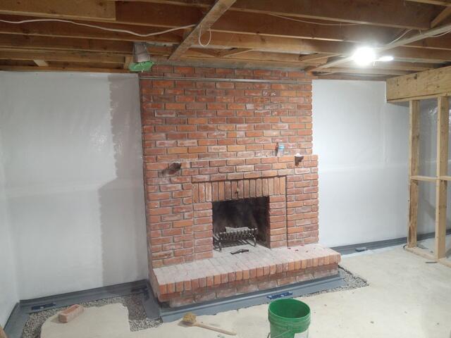 System goes around the the fireplace